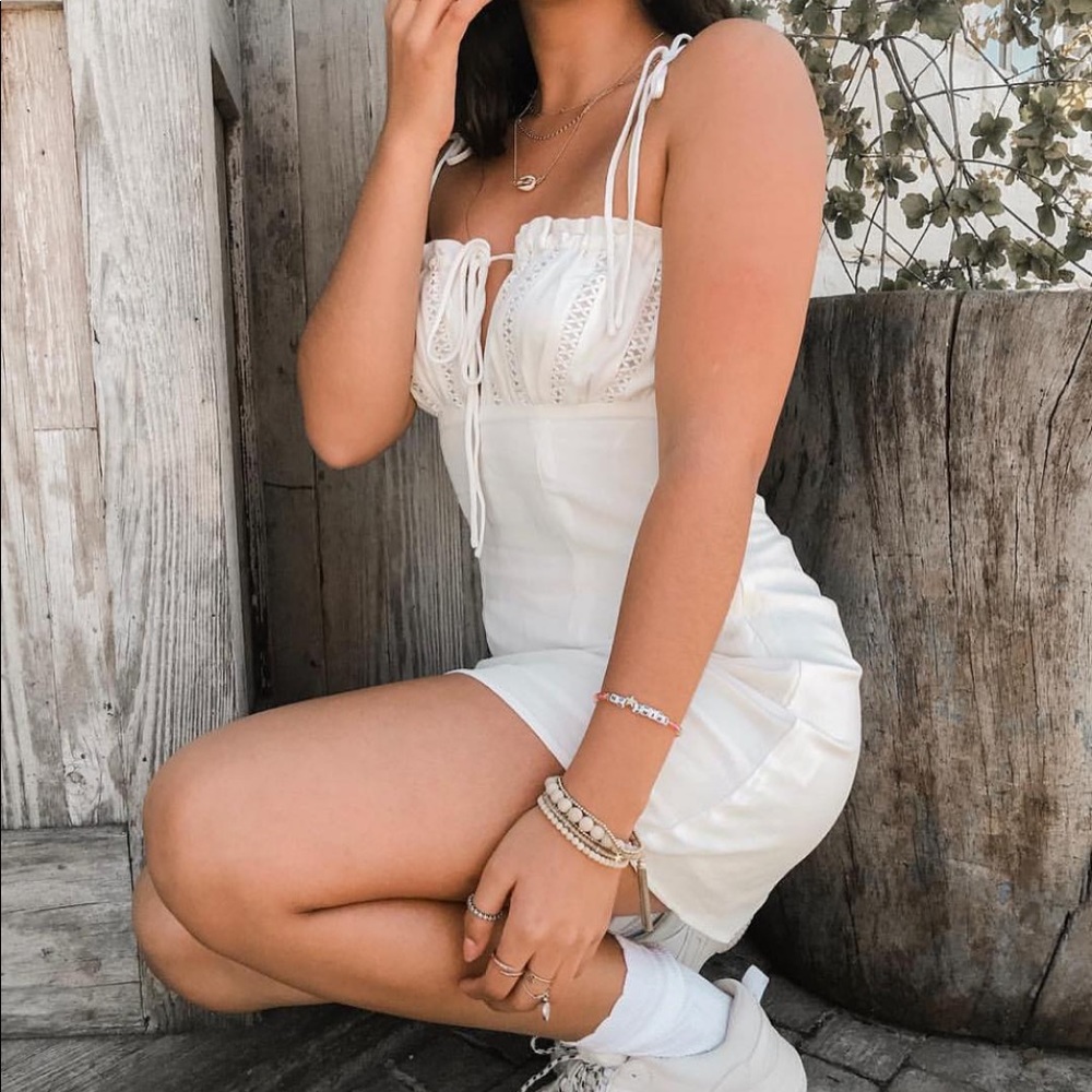 White Dress Cotton Candy USA XS